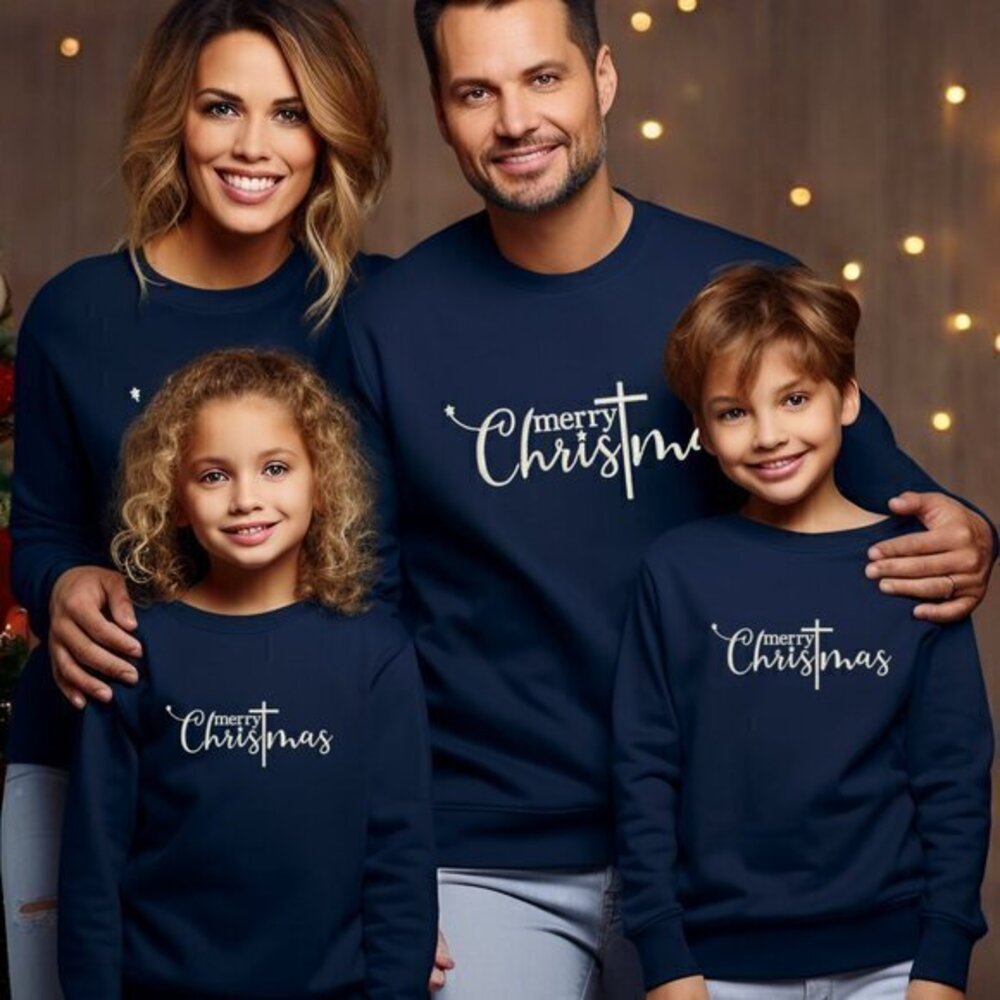 Kids Unisex-S/ M/ L/ XL-Matching Family Sweatshirt